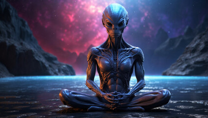 An alien in his daily meditation.