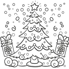 christmas tree with gifts