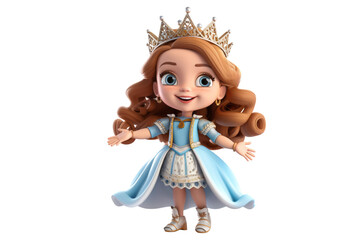 Fototapeta premium 3D Cartoon Queen Character