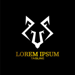 Wolf head vector illustration, for screen printing, logo, icon and mascot.