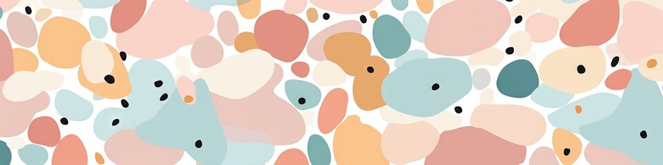 Terrazzo doodle scribble backdrop drawing pattern. Great as a simple background. Fun wallpaper for children. Geometrical shapes and lines, dots. Generative AI, AI