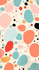 Fototapeta premium Terrazzo doodle scribble backdrop drawing pattern. Great as a simple background. Fun wallpaper for children. Geometrical shapes and lines, dots. Generative AI, AI