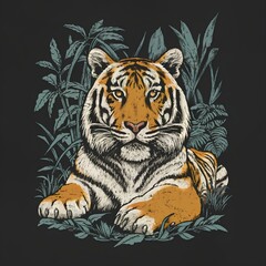 tiger on a white background