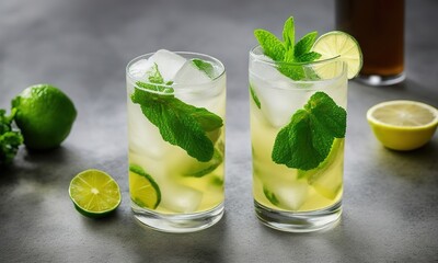 mojito cocktail with lime