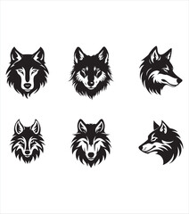 Obraz premium wolf head eps, wolf silhouette, ready to print, cricut file, cut file, editable.