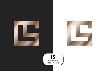 Fototapeta premium Letter L S Logo Luxury. Art Deco style logotype design for luxury company branding. Premium identity design.