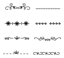 Hand drawn ornamental divider pack