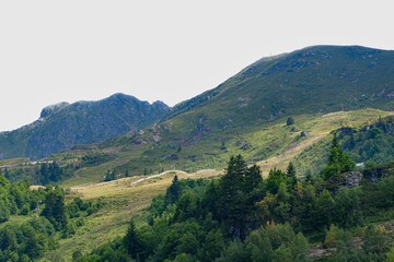 Beautiful shot of the France Pyrenees Saint-Barthelemy ski station in the summer