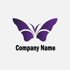 modern butterfly shape company logo design,creative and stylish logo design,animal shape template logo design