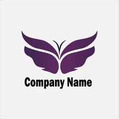 modern butterfly shape company logo design,creative and stylish logo design,animal shape template logo design