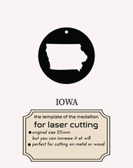 Iowa in your heart, Indiana on your pendant. laser-cut metal template captures the essence of Iowa's beauty. Unleash your creativity and craft a unique accessory that speaks volumes.	