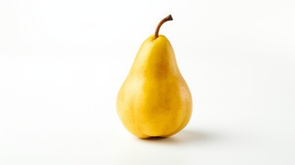 Ripe pear on a white background.
