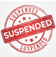 Round Shaped Red Suspended  Stamp in Grunge Look