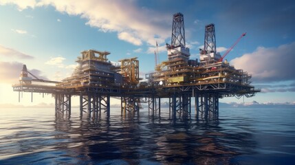 Remote offshore oil and gas wellhead platform that generated raw materials for the onshore petrochemical, power generation, and refinery industries. First-topaz