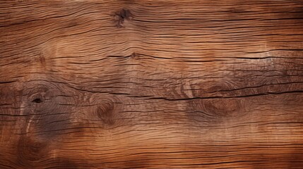 Naklejka premium Vintage wooden background featuring inherent fissures. For the background, planks of dark brown wood are employed.