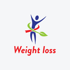 health weight loss logo design vector format