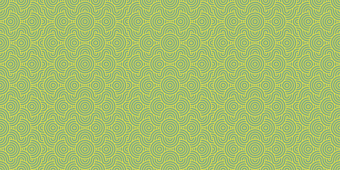 Green and gold, Asian style geometric decor pattern for wallpaper, banner background, backdrops, surface designing etc