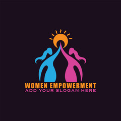 women empowerment logo design vector format