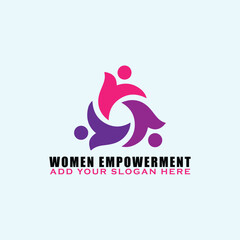 women empowerment logo design vector format