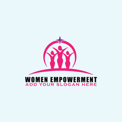 women empowerment logo design vector format