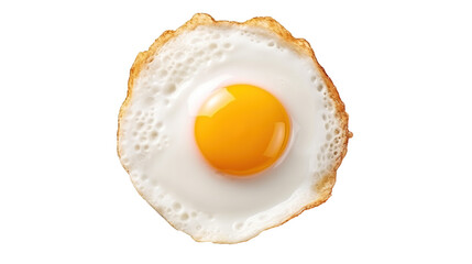 Fried egg isolated on transparent background, image with background removed, created with Generative Ai technology. - obrazy, fototapety, plakaty