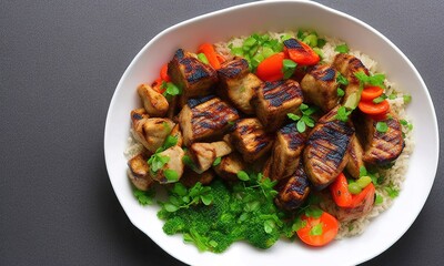 grilled chicken with vegetables