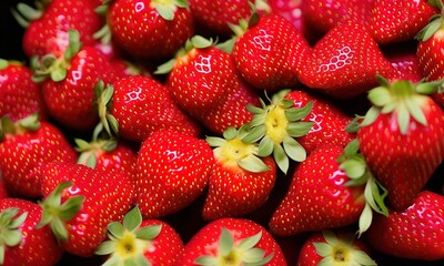 strawberries on a white background