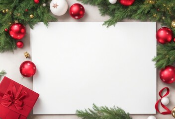 Naklejka na ściany i meble christmas card with christmas tree