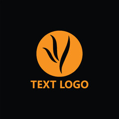 letter y text logo design vector format