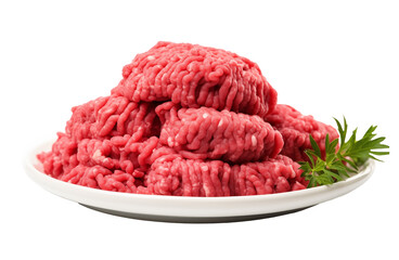 Obraz premium raw ground meat isolated on white background