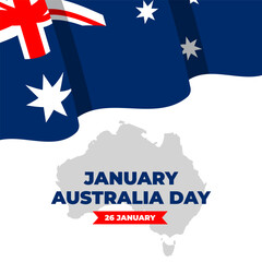 Obraz na płótnie Canvas Happy Australia Day. The Day of Australia illustration vector background. Vector eps 10
