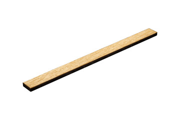 Small plank, plywood wooden detail isolated on transparent background.