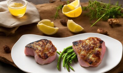 grilled meat with vegetables
