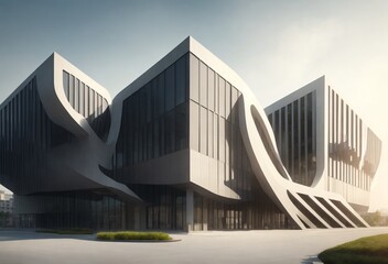 modern office building in the city
