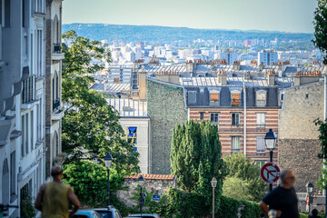 Fototapeta na wymiar A building (flat) in Paris, France on July, 16, 2023.