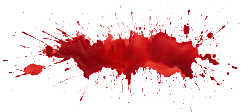 Blood stains cut out