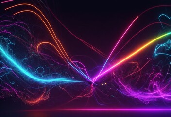 Obraz premium abstract background with glowing lines