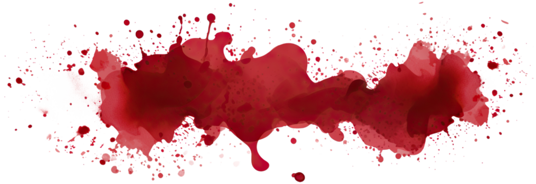 Blood stains cut out