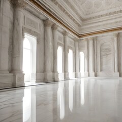 Fototapeta premium Opulent Elegance: The White Marble Majesty