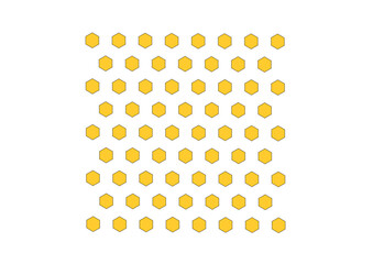 auf einer fläche gleichmäßig verteilte sechsecke, modernes abstraktes design, wabe, honig, biene, bienenzucht