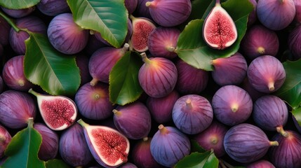 Fresh sweet juicy ripe food fig healthy raw purple fruit