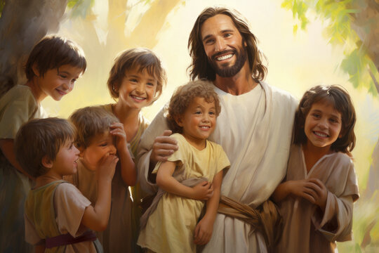 Jesus and children - The Loving Shepherd - Jesus and the Little Flock.