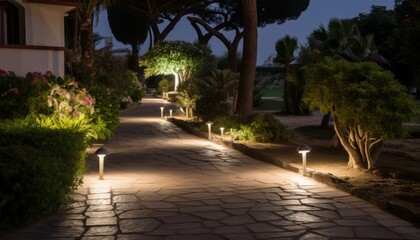 Obraz premium Enhance your outdoor space with state of the art led lighting systems for modern backyards