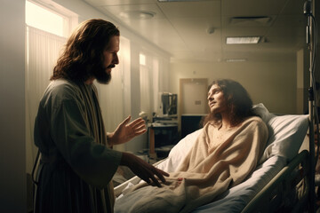 Jesus healing the sick and needy  - obrazy, fototapety, plakaty