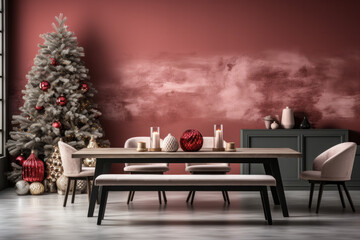 Enchanting Yuletide Delight: A Captivating Glimpse into the Festive Magic of Christmas Decorations and Atmosphere (AI Generated) 