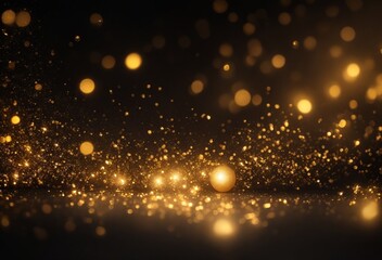 Fototapeta na wymiar golden Christmas lights background