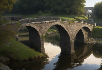 Fototapeta premium old bridge over the river