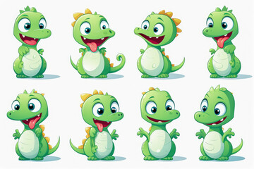 Naklejka premium New year emoji of funny dragon. Cartoon style, New Year, Christmas.