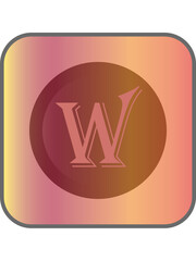 Logo with the letter W. Pattern with the letter W. Design of the letter W