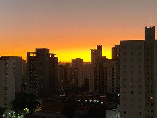 Sunrise on a summer day in Santo André, São Paulo - Brazil
